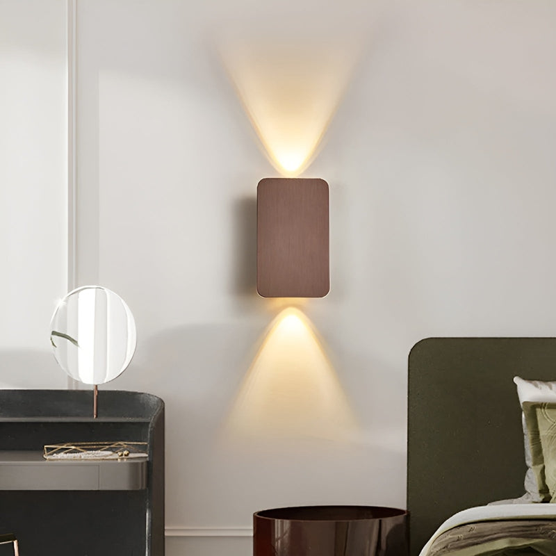 Modern Wall Lights | Sleek Rectangular Sconce Light with Dual Beam