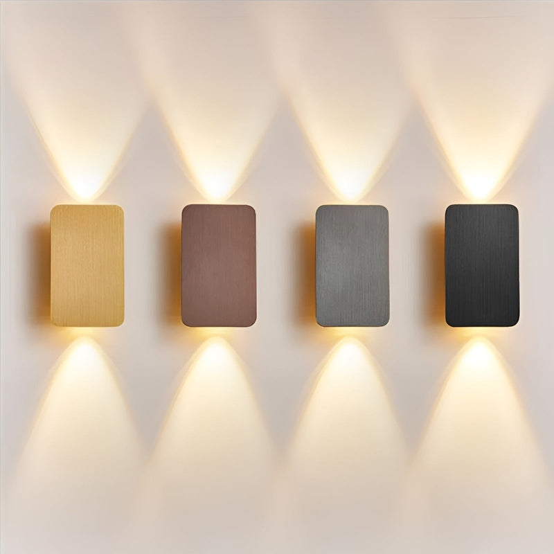 Modern Wall Lights | Sleek Rectangular Sconce Light with Dual Beam