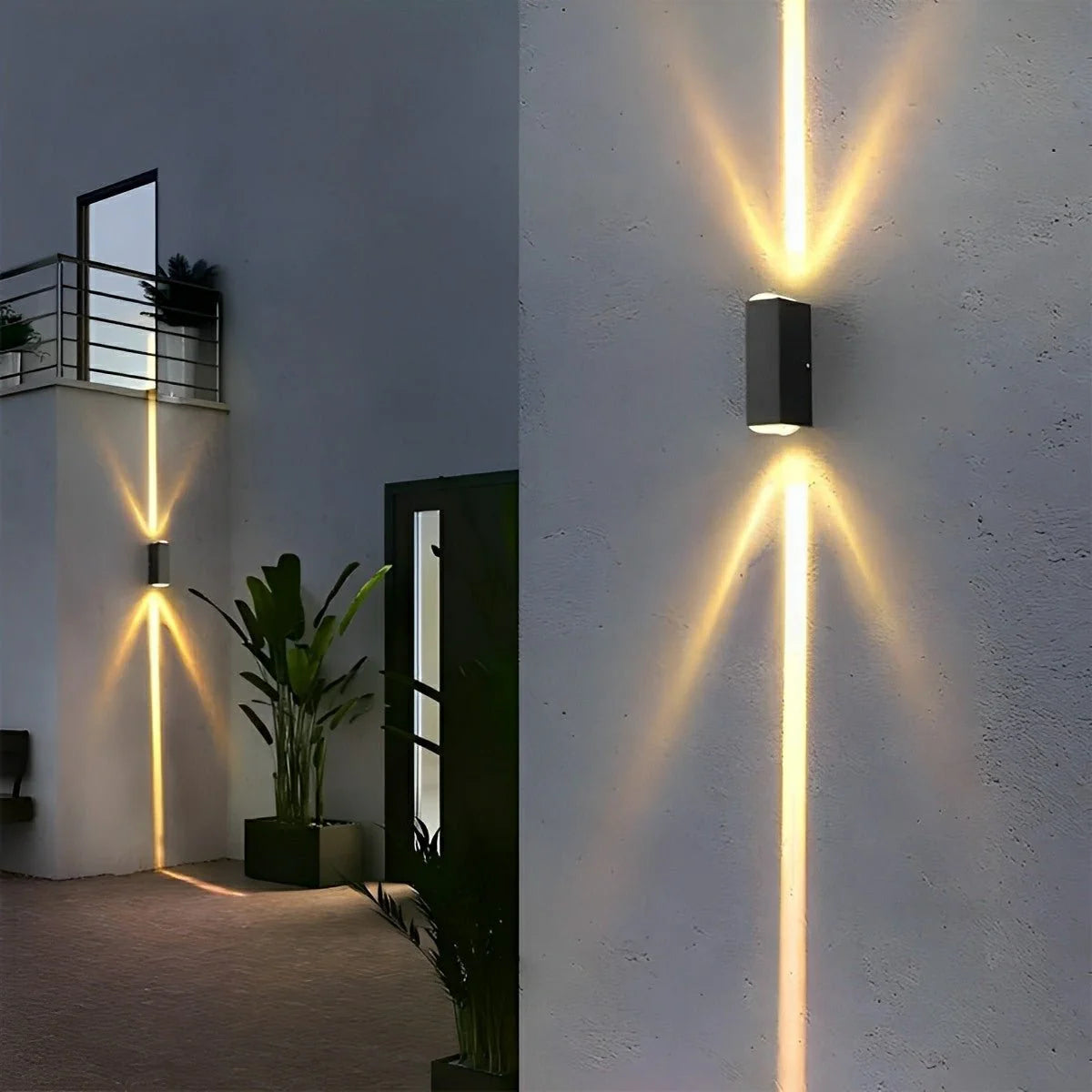 Modern Waterproof Outdoor Wall Light with Dual Lighting