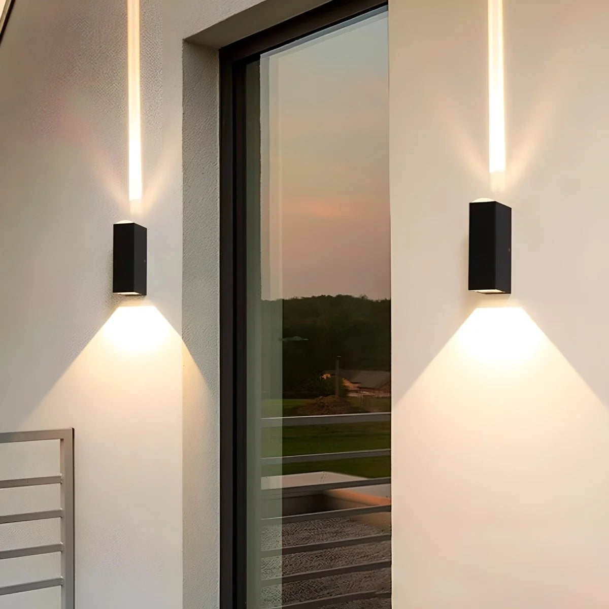 Modern Waterproof Outdoor Wall Light with Dual Lighting
