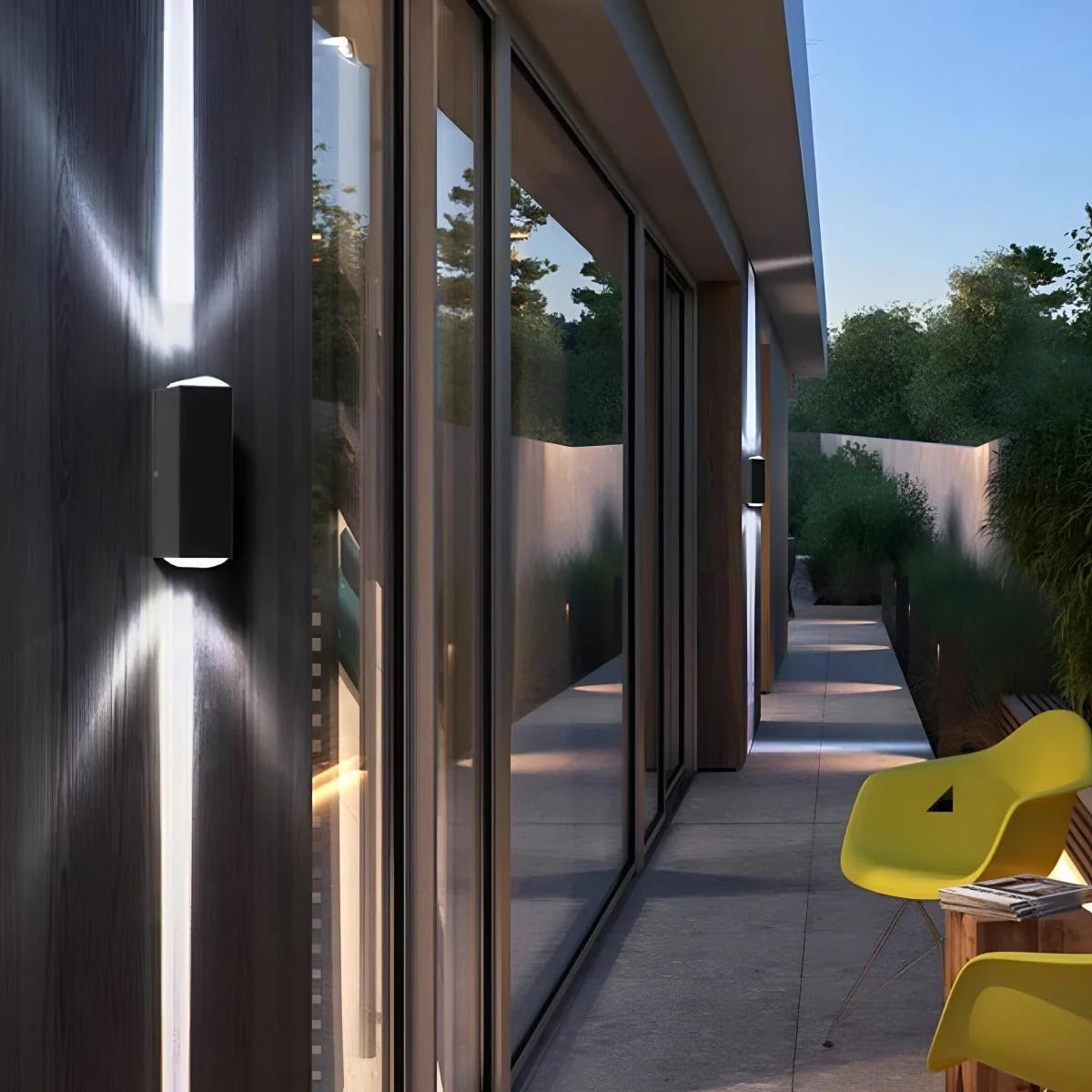 Modern Waterproof Outdoor Wall Light with Dual Lighting