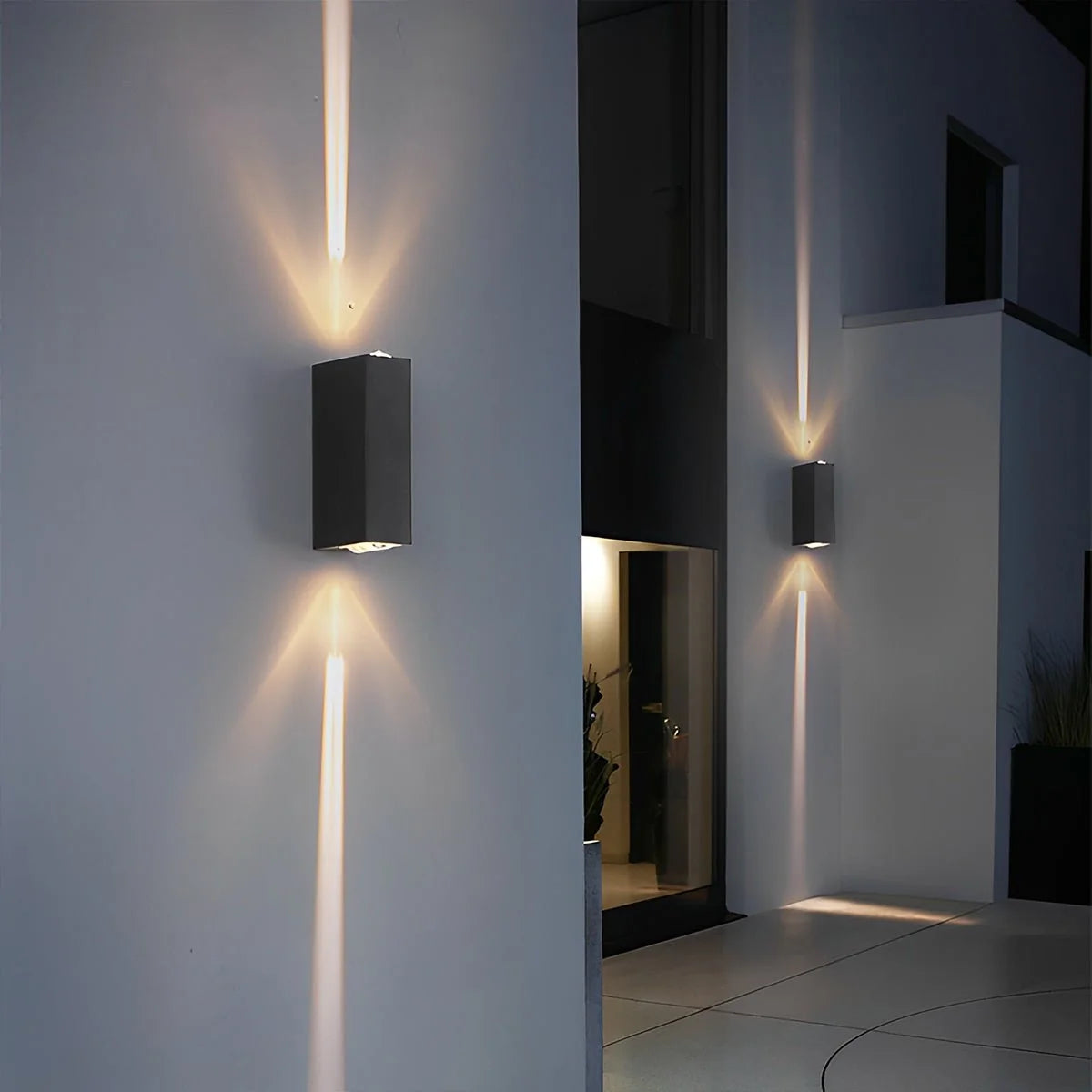 Modern Waterproof Outdoor Wall Light with Dual Lighting