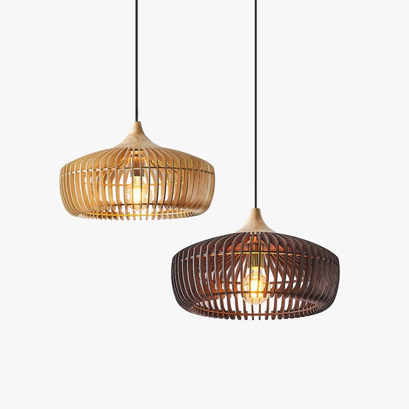 Muto Nordic | Pendant Light with Wooden Dome Design