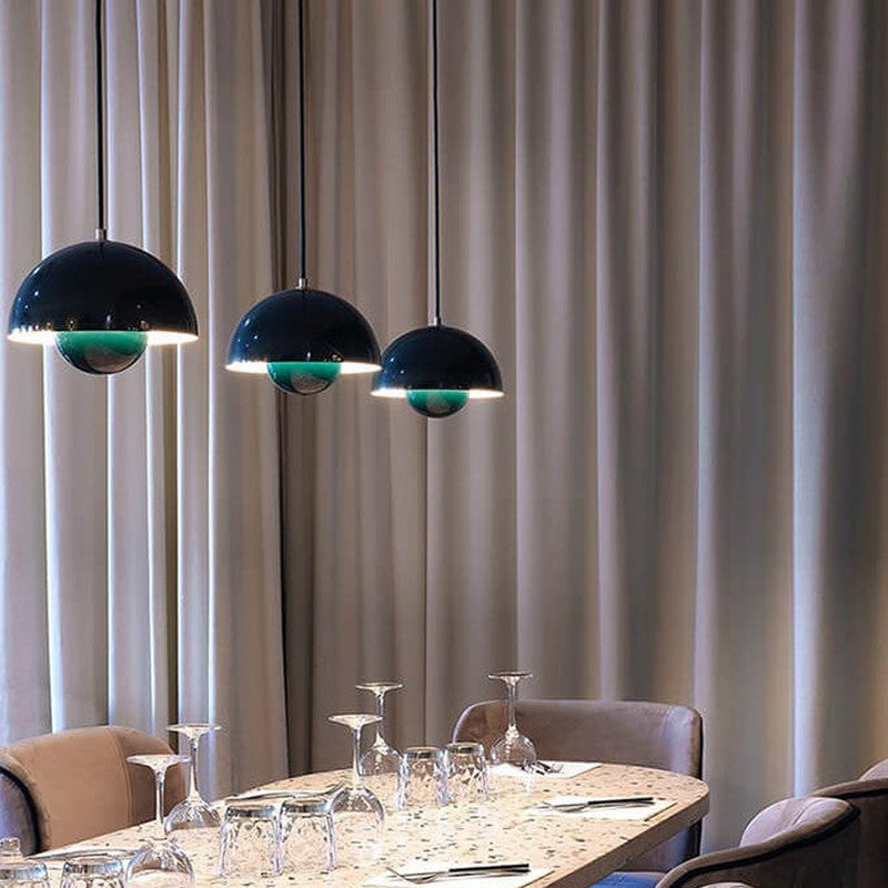 Nordic Dome Pendant Light | Stylish Adjustable Height Kitchen Pendant Lighting