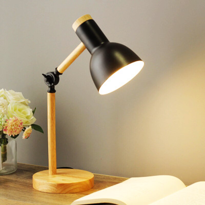 Nordic Wood Design | LED Desk Lamp with Adjustable Arm & Touch Control