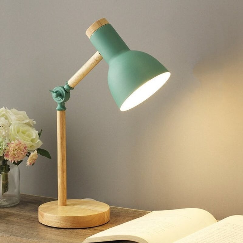 Nordic Wood Design | LED Desk Lamp with Adjustable Arm & Touch Control