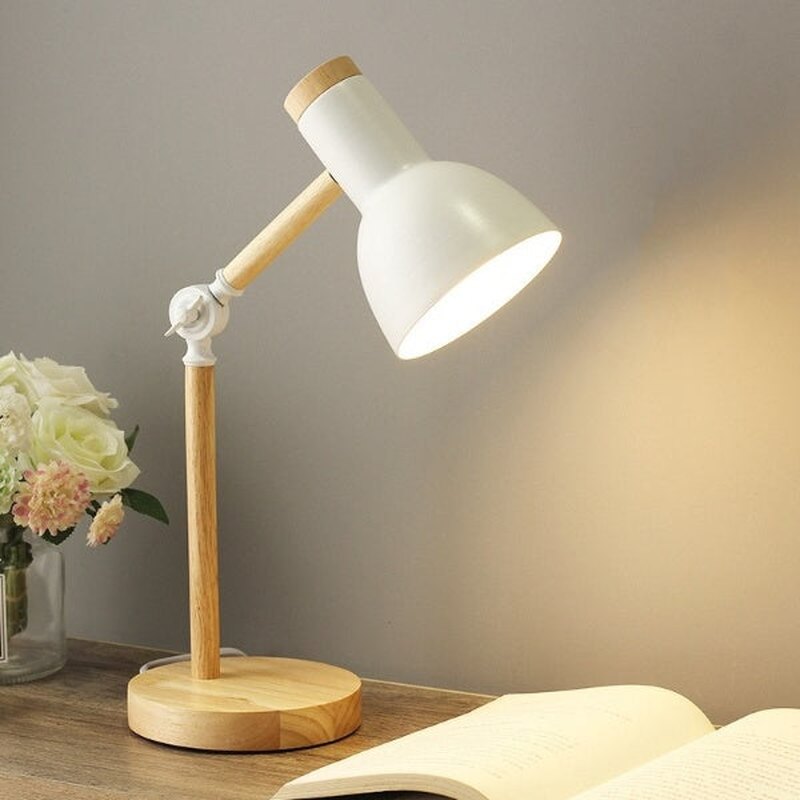 Nordic Wood Design | LED Desk Lamp with Adjustable Arm & Touch Control