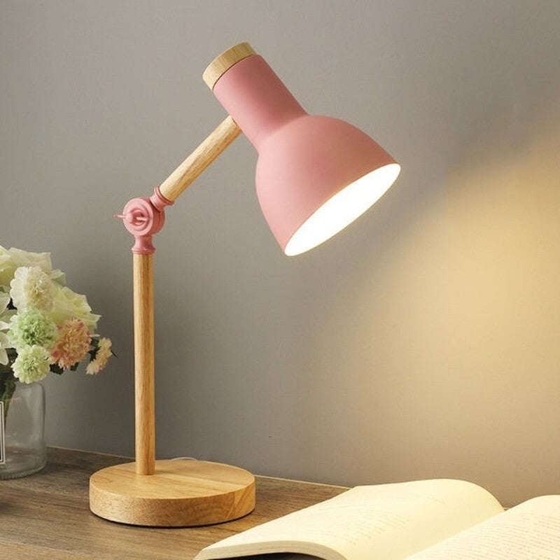 Nordic Wood Design | LED Desk Lamp with Adjustable Arm & Touch Control