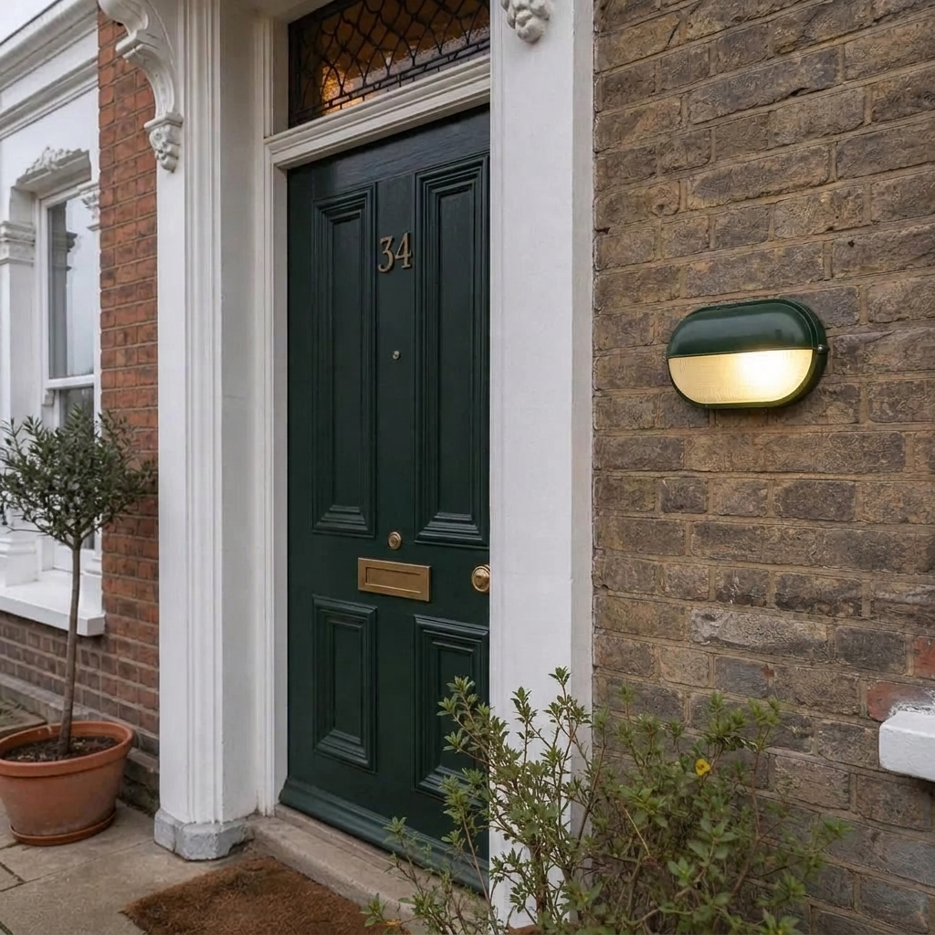 Oval Eyelid Bulkhead Outdoor Wall Light