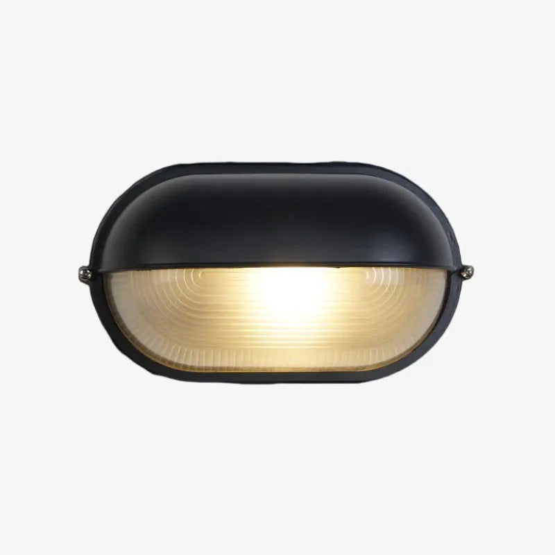 Oval Eyelid Bulkhead Outdoor Wall Light