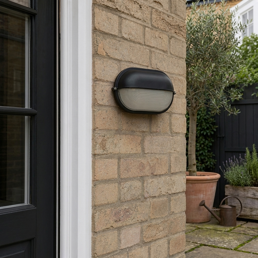 Oval Eyelid Bulkhead Outdoor Wall Light