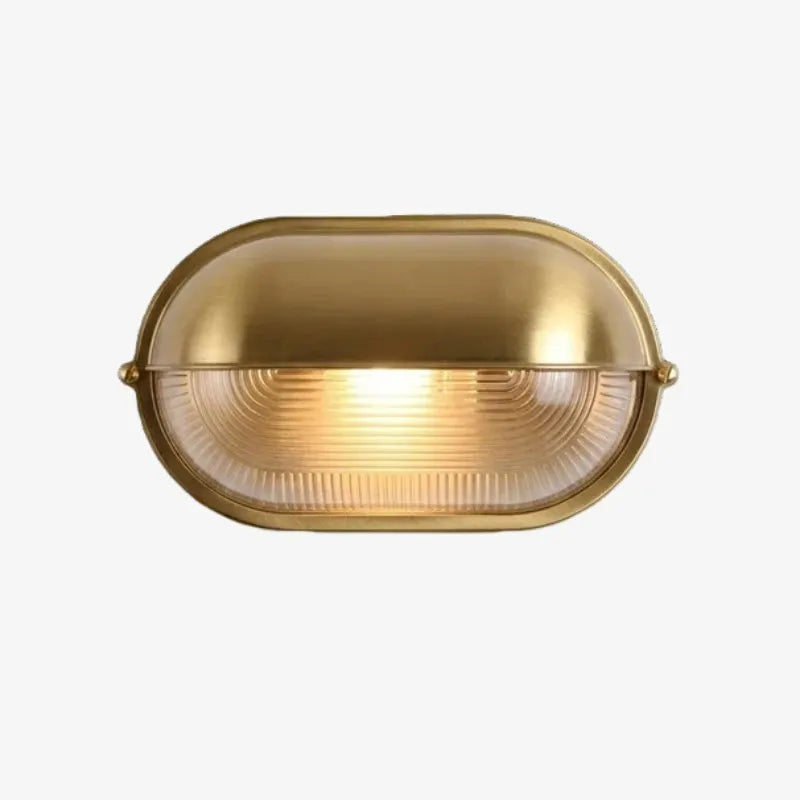Oval Eyelid Bulkhead Outdoor Wall Light