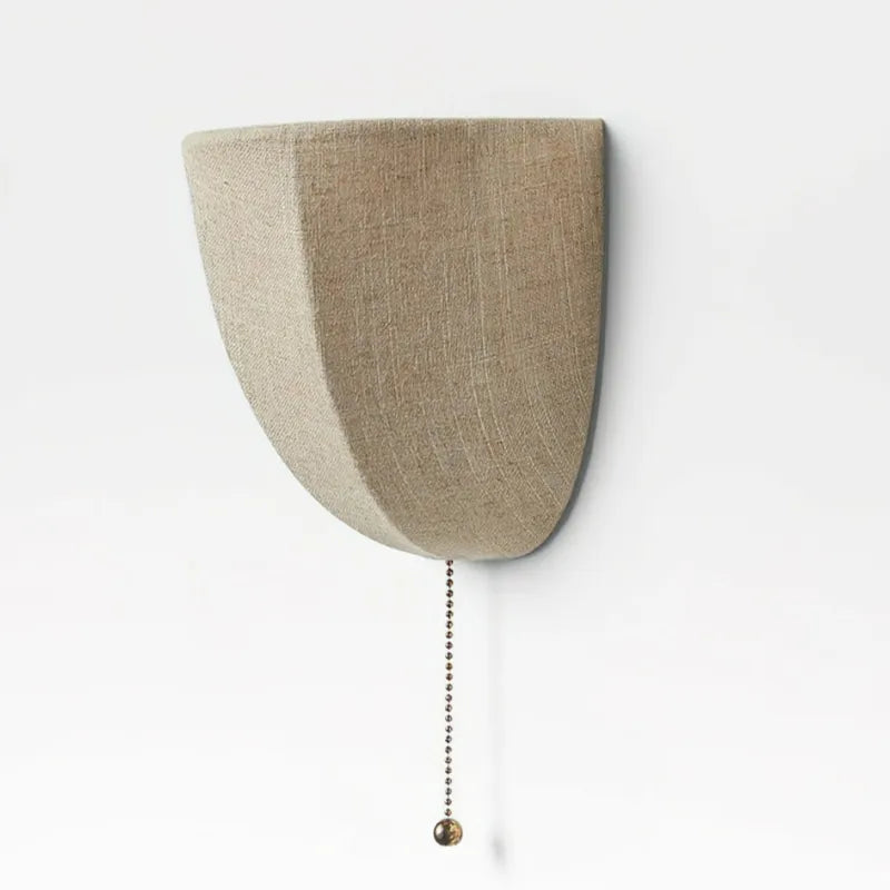 Panelled Linen Bowl Wall Sconce