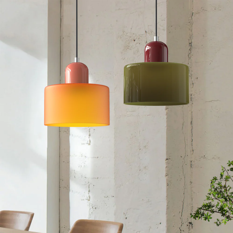 Retro Hanging Lamp | Adjustable Kitchen Pendant Light with Warm Glass Shade