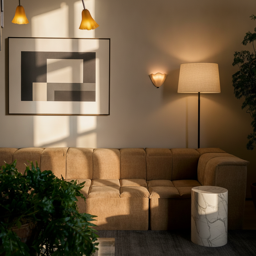 Retro Stained Glass Wall Sconce Light with LED Efficiency
