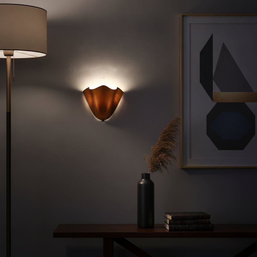 Retro Stained Glass Wall Sconce Light with LED Efficiency