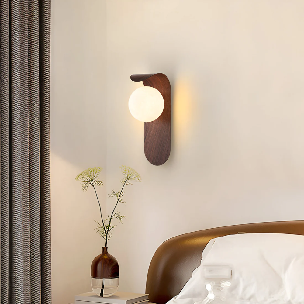 Scandinavian Collection | LED Wall Sconce with Natural Wood Accent