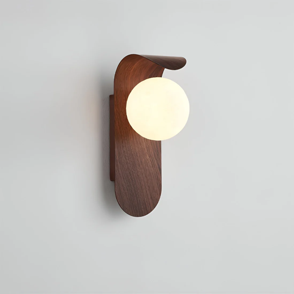 Scandinavian Collection | LED Wall Sconce with Natural Wood Accent
