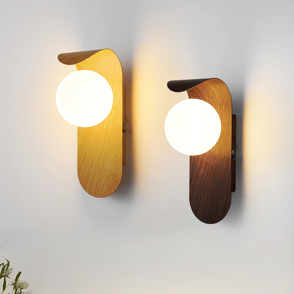 Scandinavian Collection | LED Wall Sconce with Natural Wood Accent