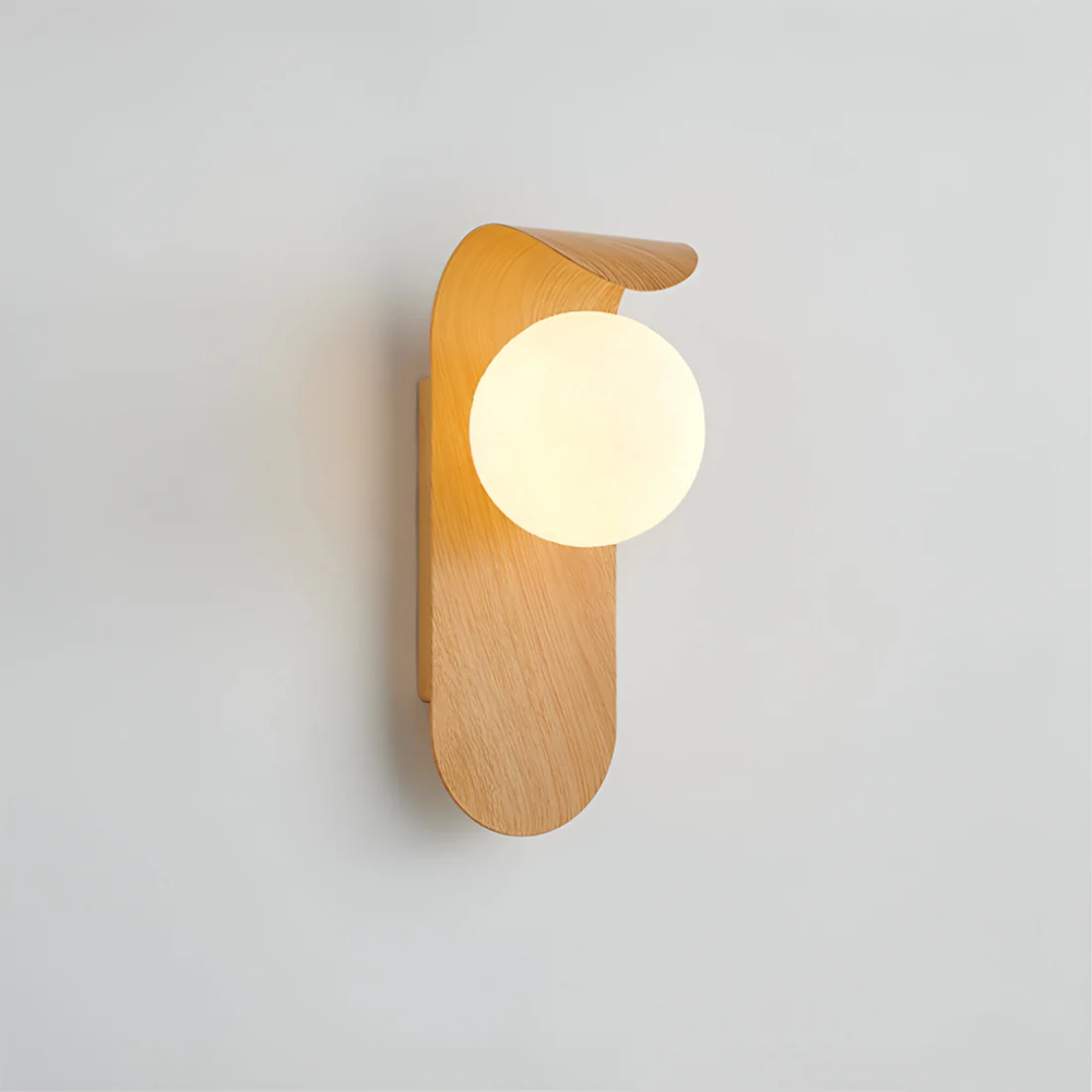 Scandinavian Collection | LED Wall Sconce with Natural Wood Accent