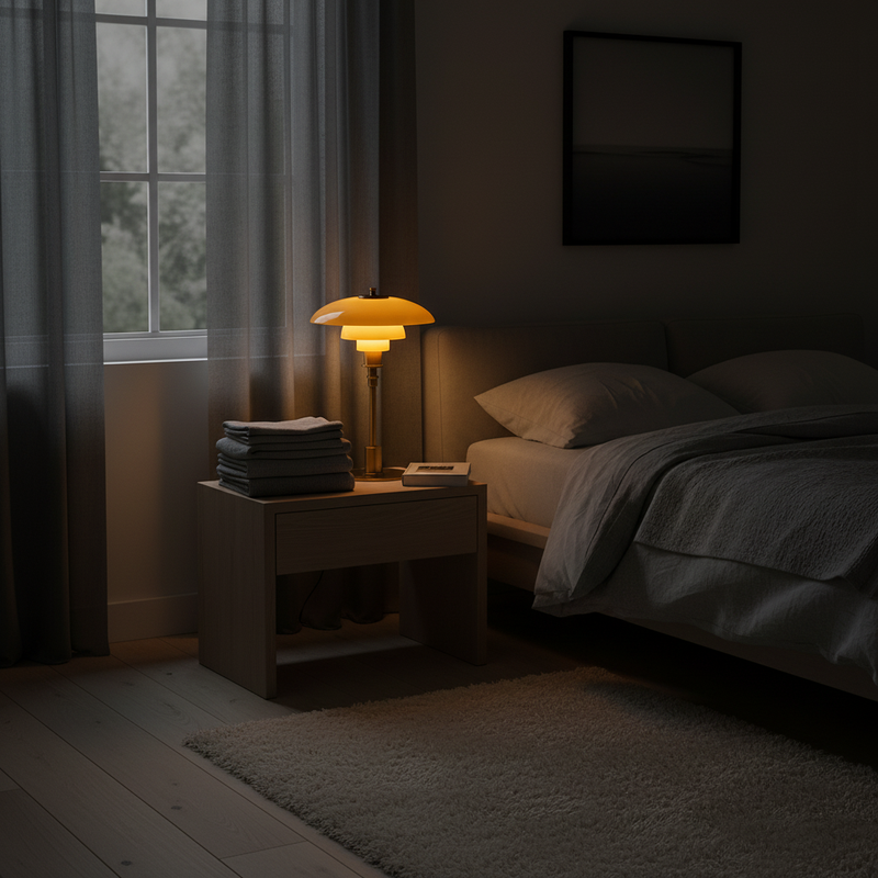 Scandinavian Style Table Lamp with Dimmable LED Light