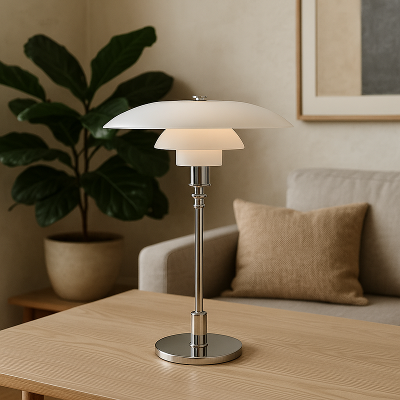 Scandinavian Style Table Lamp with Dimmable LED Light
