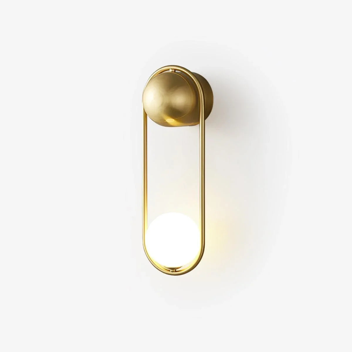 Sleek Brass Wall Sconce with Glass Shade