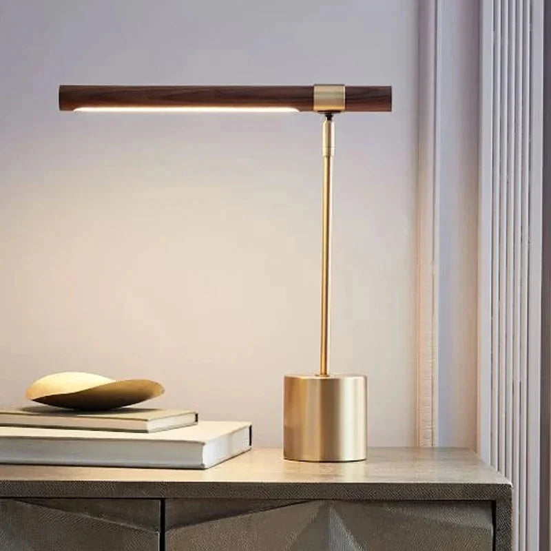 Sleek Metal Industrial Desk Lamp with LED Light