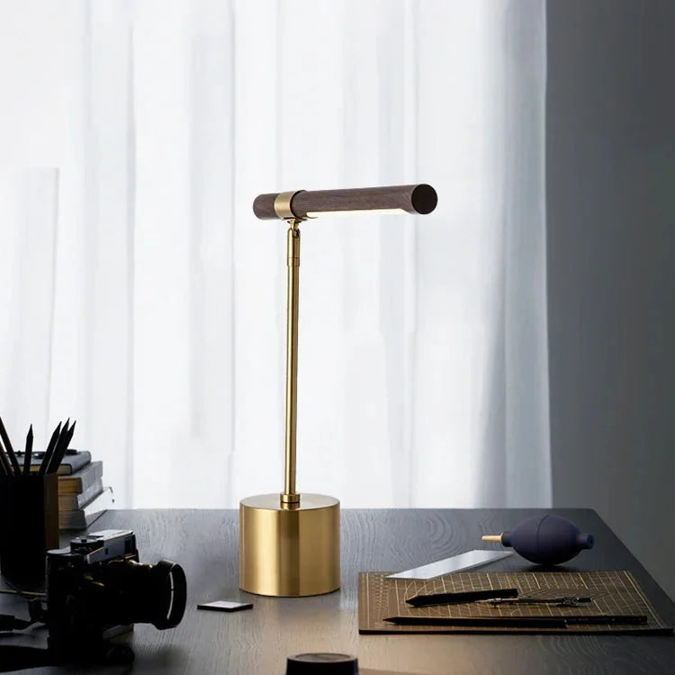 Sleek Metal Industrial Desk Lamp with LED Light