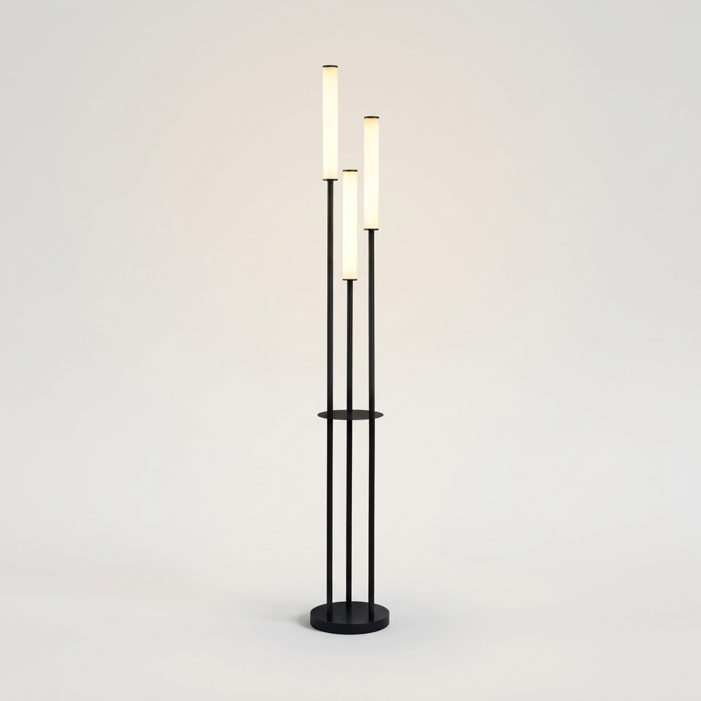 Sleek Modern 3-Light Floor Lamp with Dimming Feature