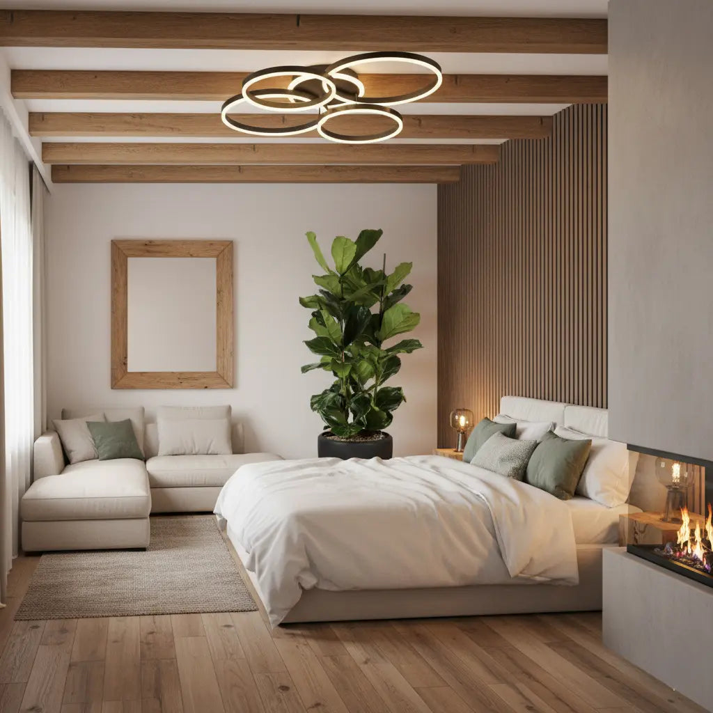Sleek Modern Black Flush Mount Ceiling Light Fixture