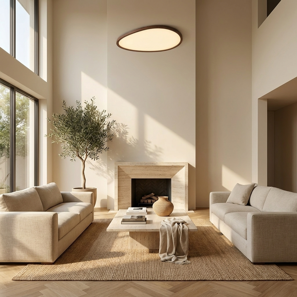 Sleek Modern Flush Mount Ceiling Light with LED