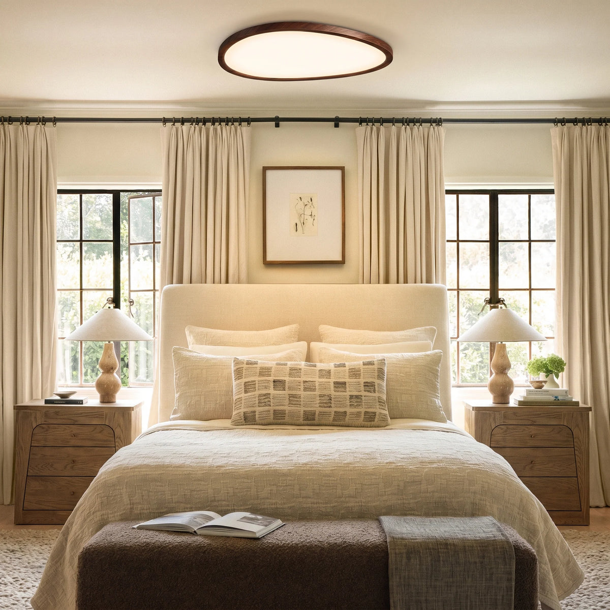 Sleek Modern Flush Mount Ceiling Light with LED