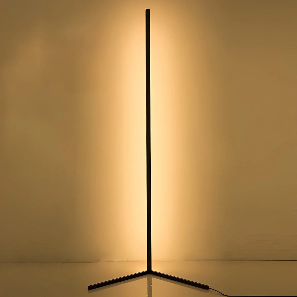 Slim Black Modern Floor Corner Lamp