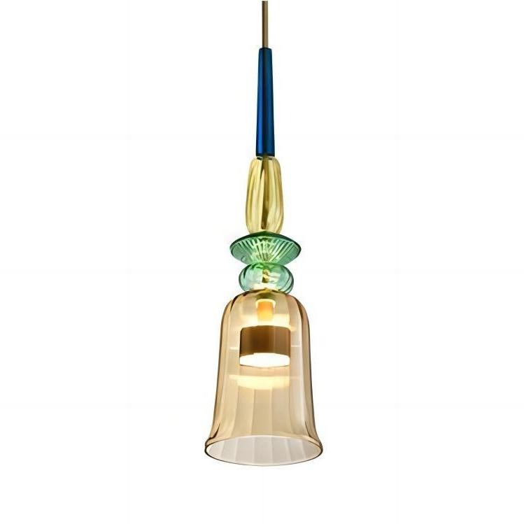 Stacked Coloured Glass Pendant Light