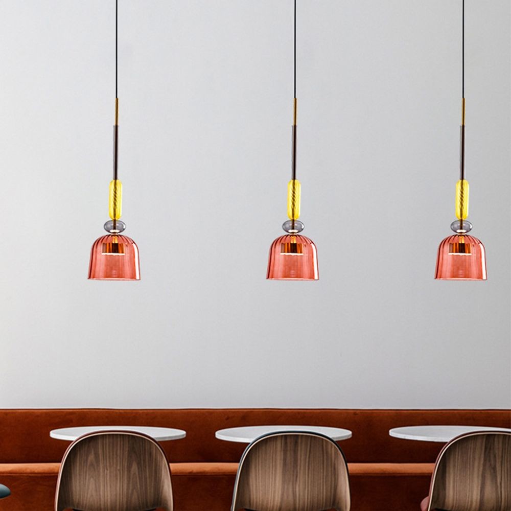 Stacked Coloured Glass Pendant Light