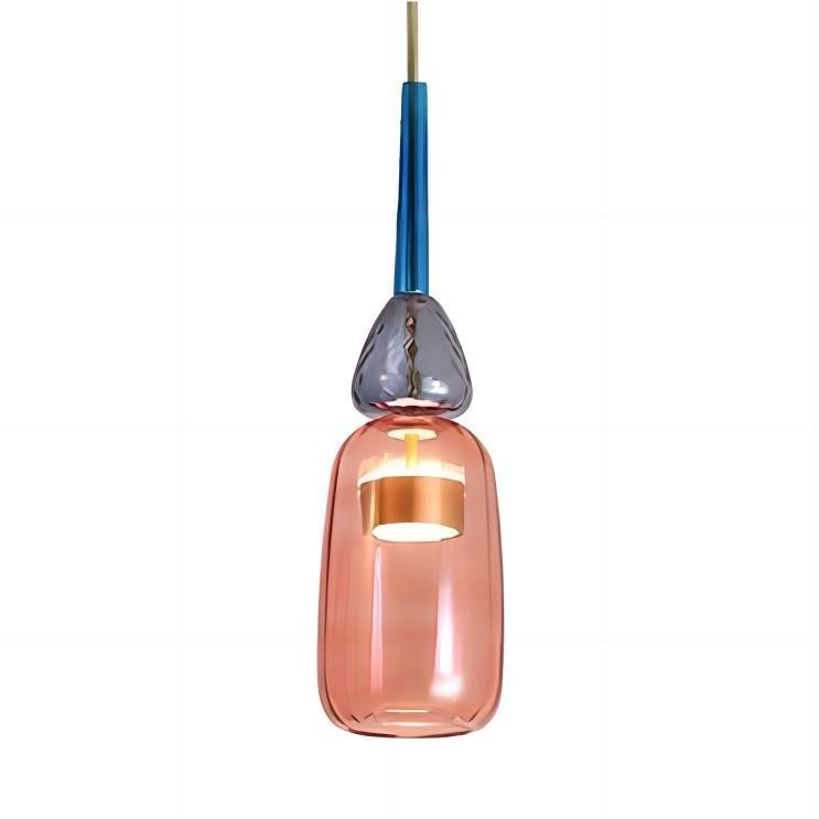 Stacked Coloured Glass Pendant Light
