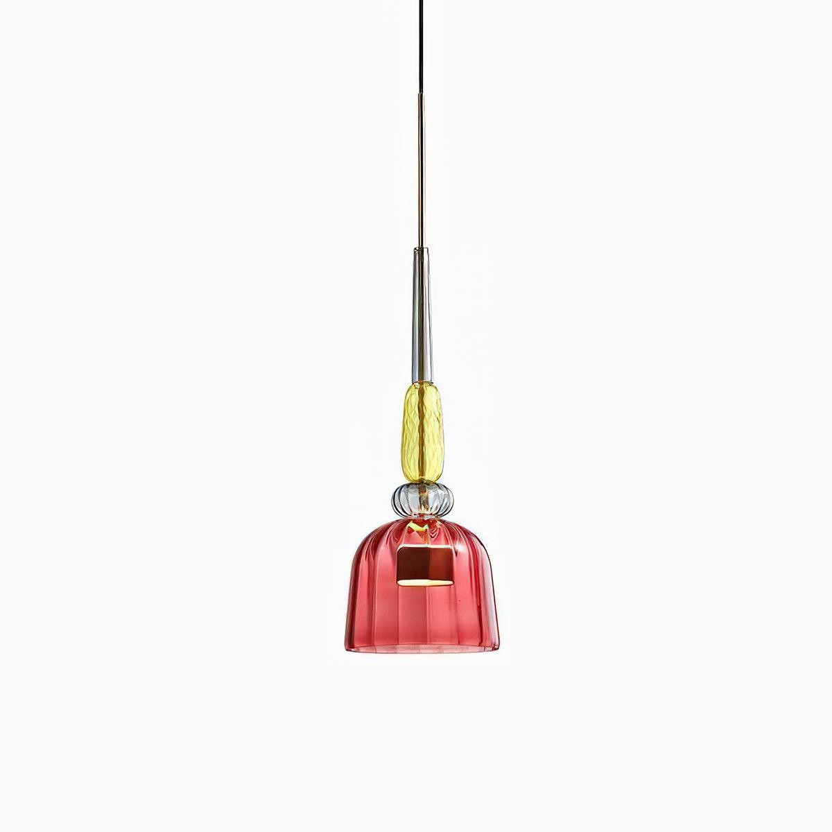 Stacked Coloured Glass Pendant Light