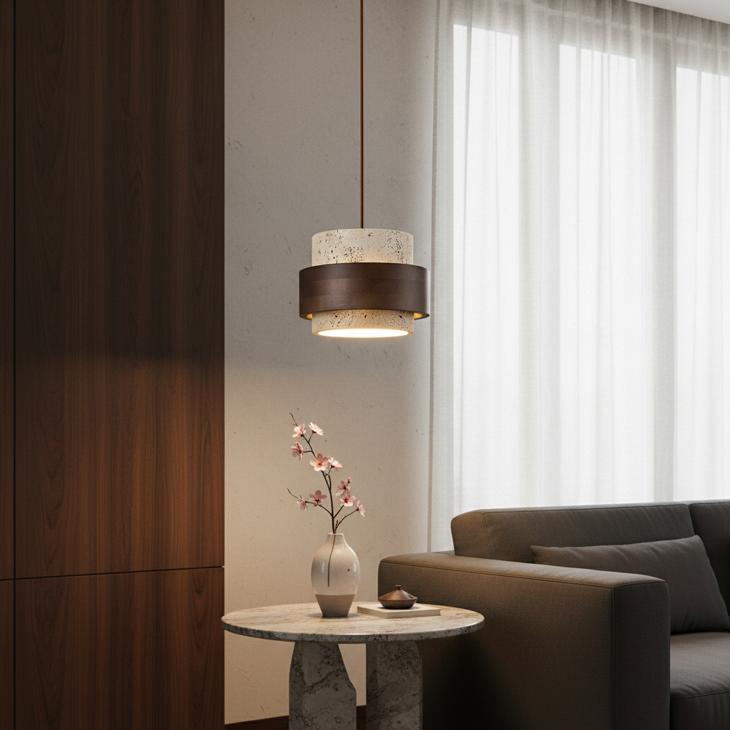 Travertine Elegance | Stylish Modern Kitchen Pendant Lighting Fixture