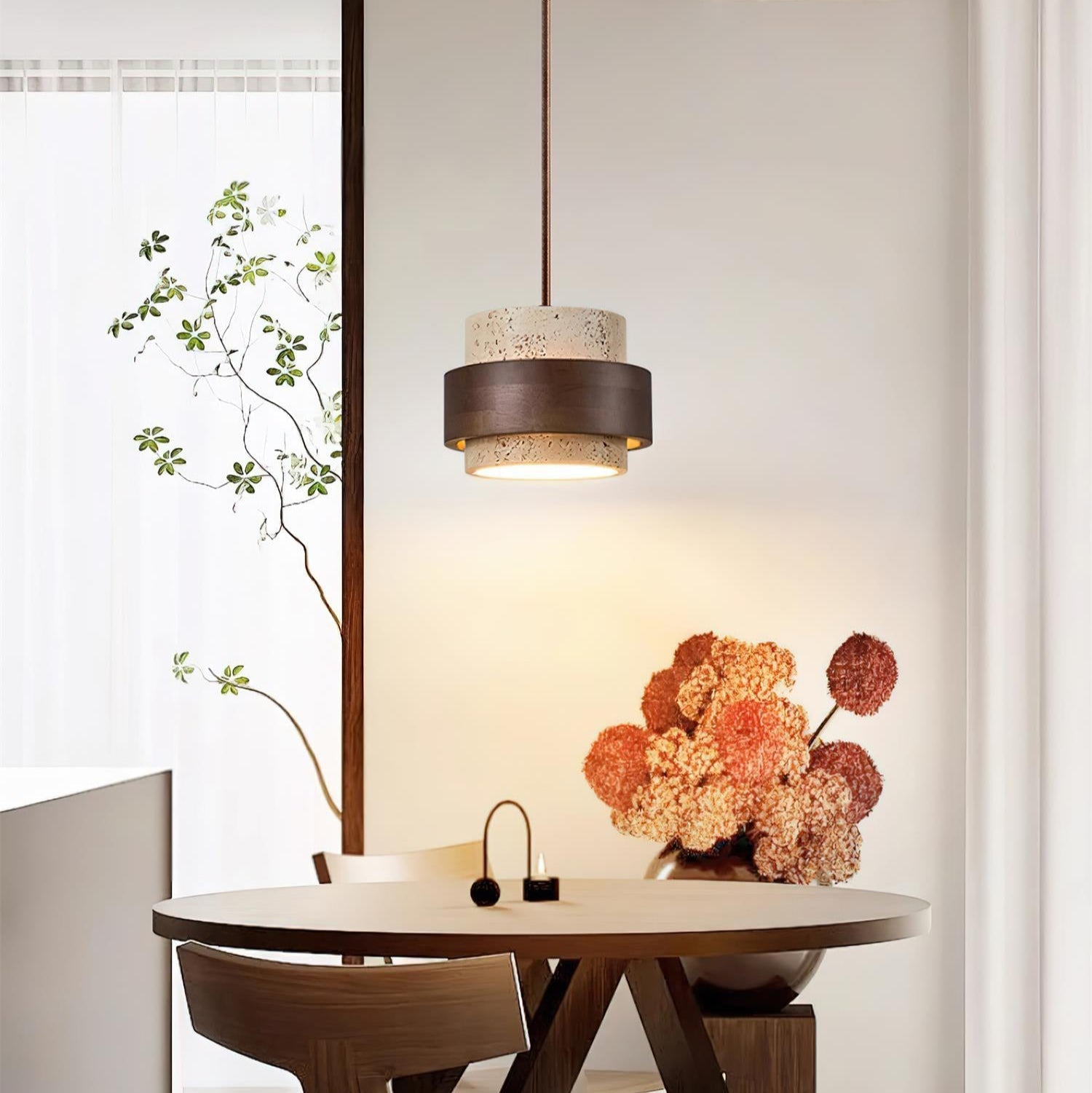 Travertine Elegance | Stylish Modern Kitchen Pendant Lighting Fixture