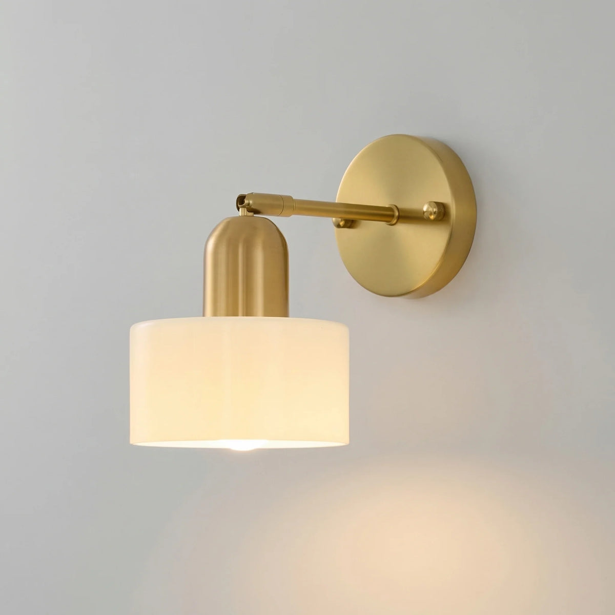 Vibrant Colored Glass Bauhaus Wall Light Fixture