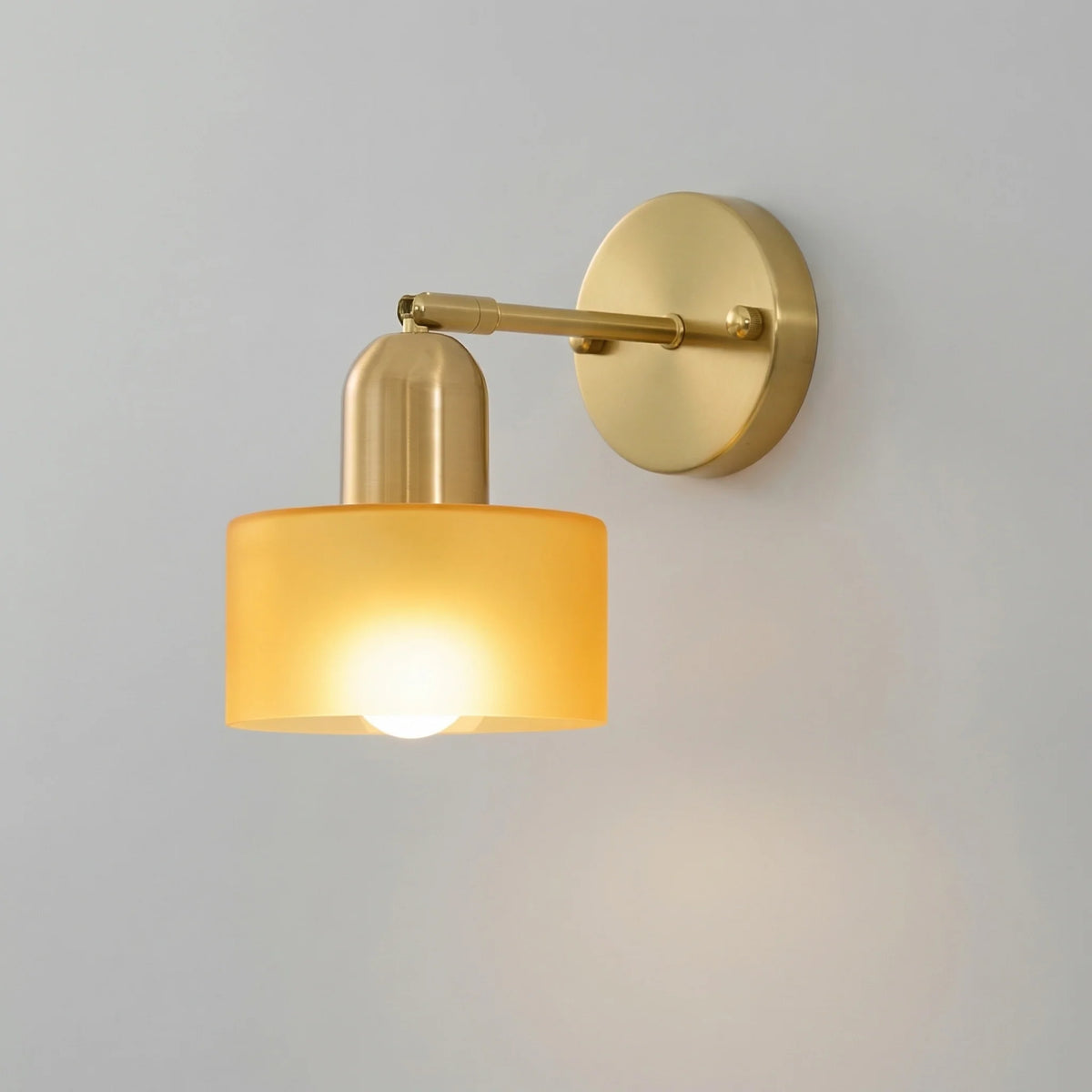 Vibrant Colored Glass Bauhaus Wall Light Fixture