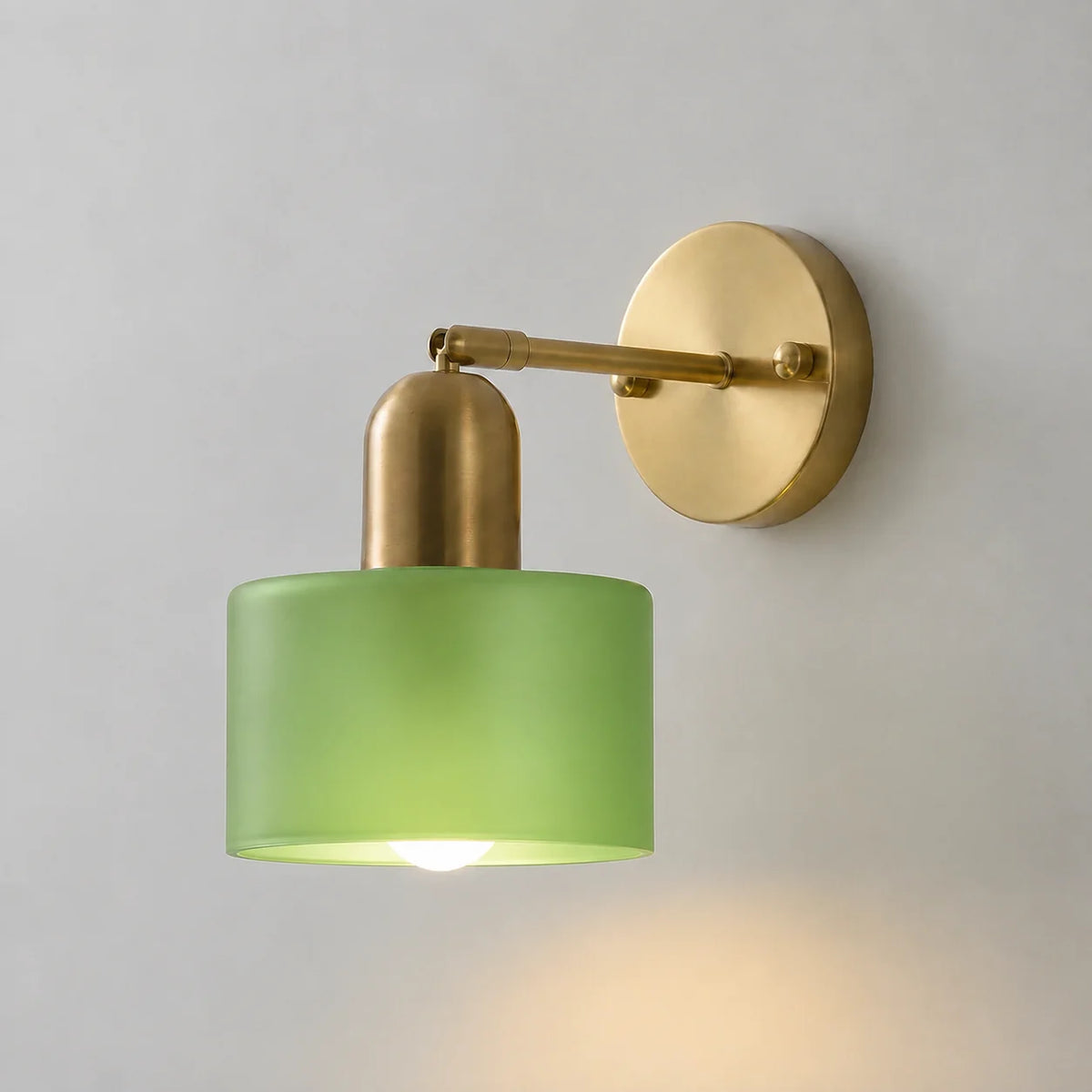 Vibrant Colored Glass Bauhaus Wall Light Fixture
