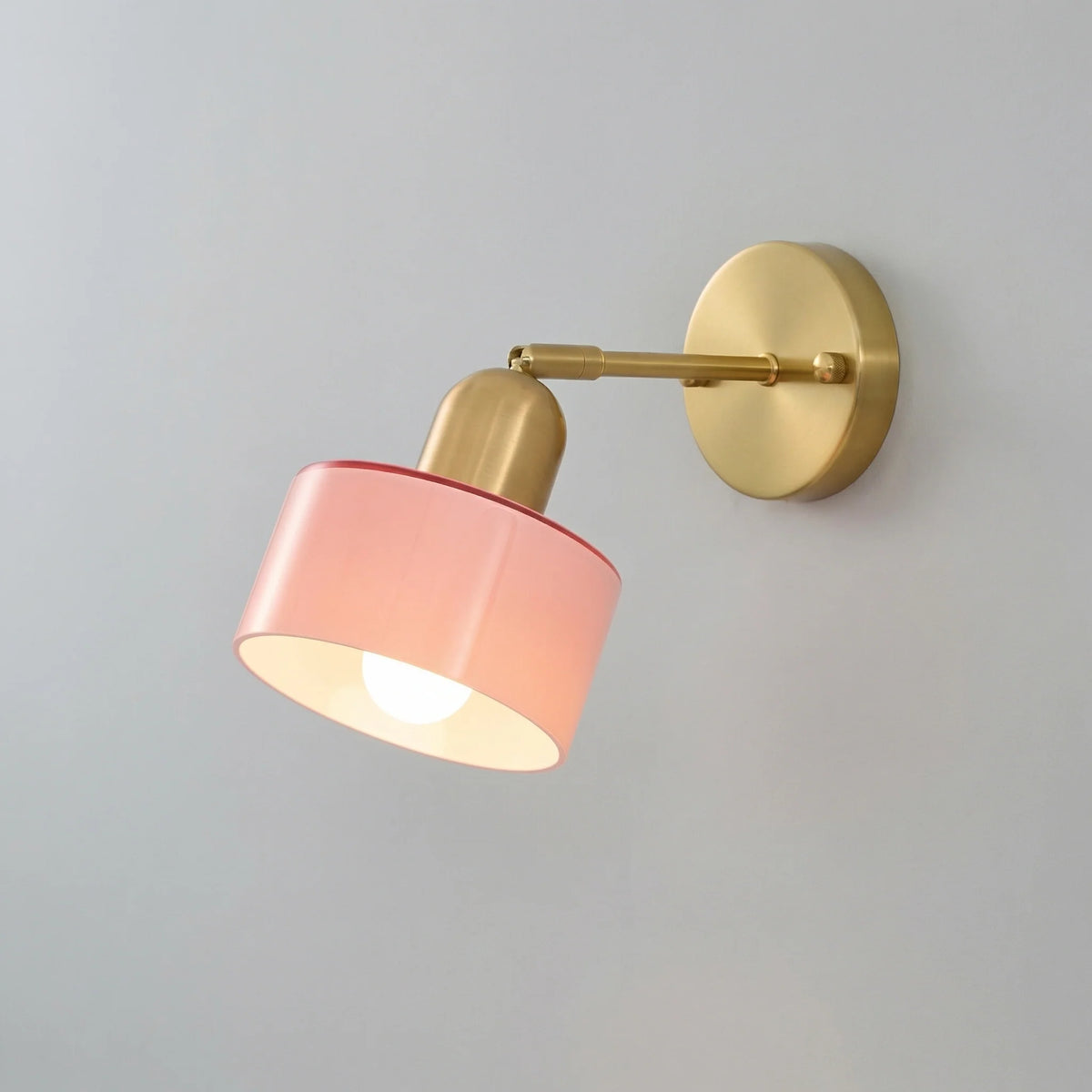 Vibrant Colored Glass Bauhaus Wall Light Fixture