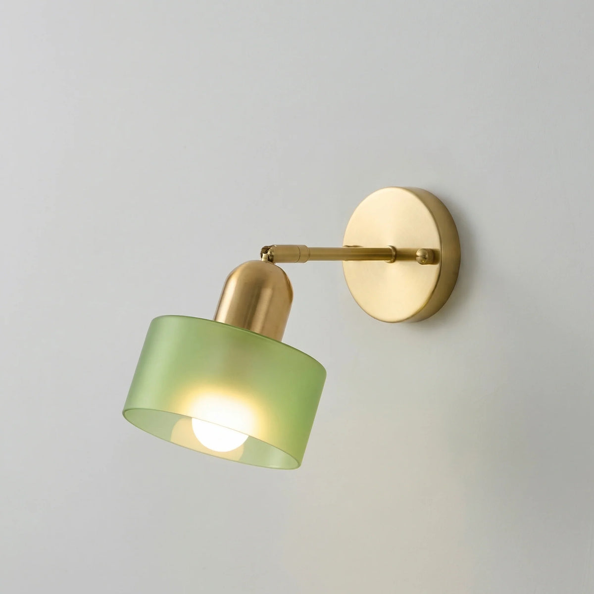 Vibrant Colored Glass Bauhaus Wall Light Fixture
