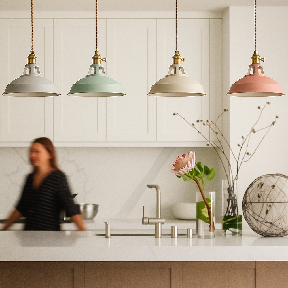 Vibrant Metal Dome Pendant Light | LED Design with Industrial Style