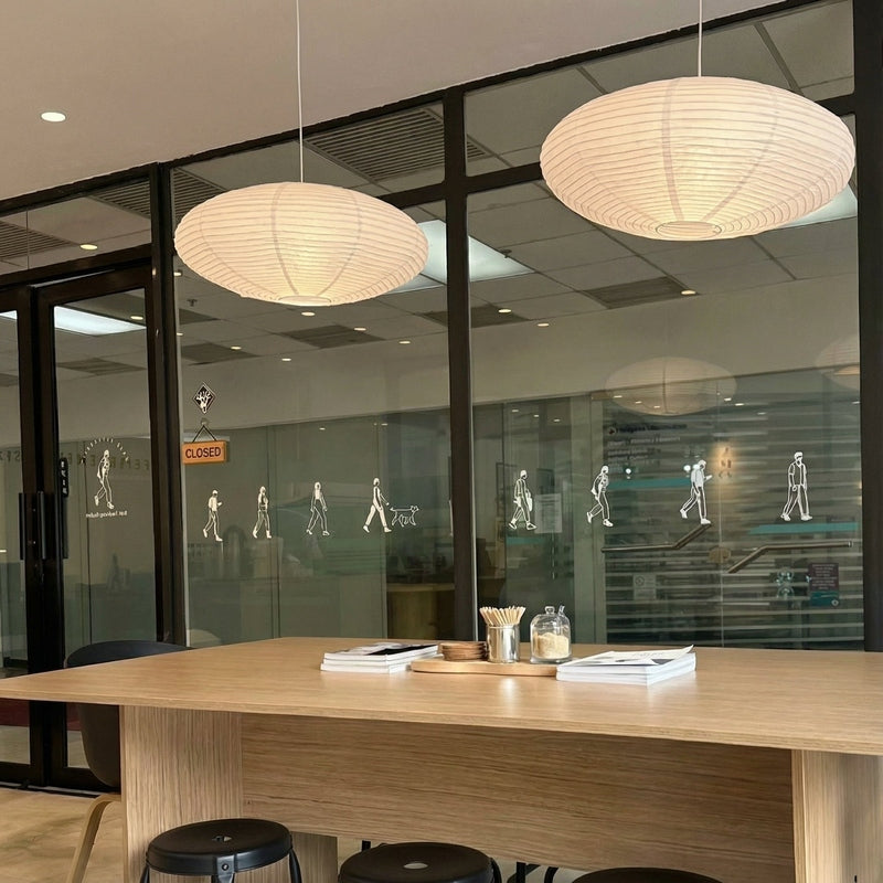 Wabi Collection | Hanging Lamp with Handmade Shade & Adjustable Height